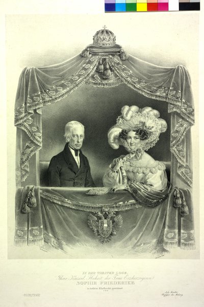 Frans II I teaterlogen af Josef Nikolaus Kriehuber