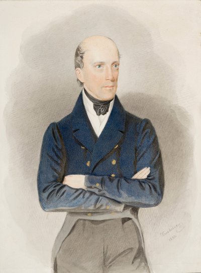 Portræt af ærkehertug Johannes af Østrig (1782-1859) (akvarel på papir) af Josef Nikolaus Kriehuber