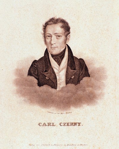 Portræt af Carl Czerny (litografi af Josef Nikolaus Kriehuber