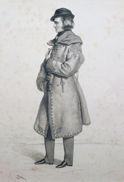 Portræt af Franz Liszt (Raiding af Josef Nikolaus Kriehuber