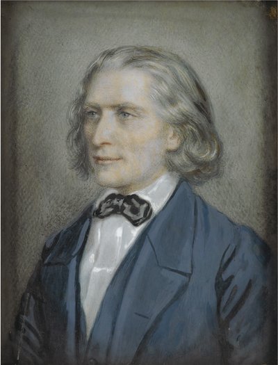 Portræt af Franz Liszt 1811-1886, 1856 af Josef Nikolaus Kriehuber