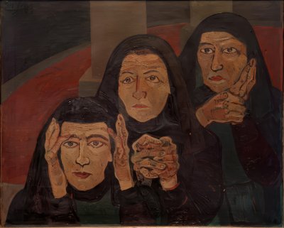 Tre sørgende kvinder (Lamenting women) af Josef Scharl