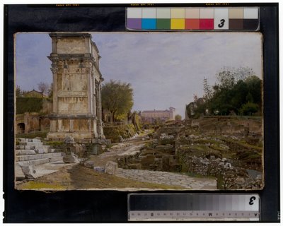 Forum Romanum med Titusbuen og Colosseum af Josef Theodor Hansen