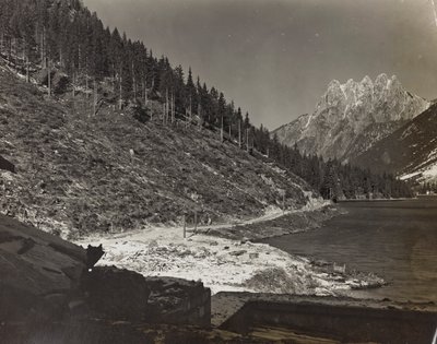 Album "Min verdenskrig - minder om den sydvestlige front i Kärnten, Italien, Trentino-Alto Adige) 31/03/1915-12/11/ 1918 - Josef Zohles Vienna ": bjerglandskab (s/h pho af Josef Zohles