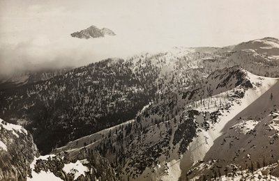 Album "Min verdenskrig - minder om den sydvestlige front i Kärnten, Italien, Trentino-Alto Adige) 31/03/1915-12/11/ 1918 - Josef Zohles Vienna ": udsigt over Alperne (s/h foto) af Josef Zohles