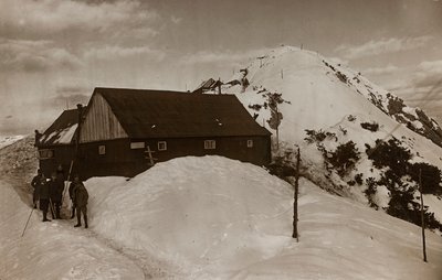 Album "Min verdenskrig - minder om den sydvestlige front i Kärnten, Italien, Trentino-Alto Adige) 31/03/1915-12/11/ 1918 - Josef Zohles Vienna ": militær barak (s/h foto) af Josef Zohles