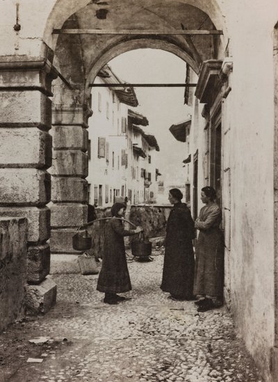Album "Min verdenskrig - minder om den sydvestlige front i Kärnten, Italien, Trentino-Alto Adige) 31/03/1915-12/11/ 1918 - Josef Zohles Vienna ": udsigt over Tonia (s/h foto) af Josef Zohles