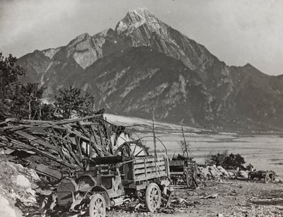 Album "Min verdenskrig - minder om den sydvestlige front i Kärnten, Italien, Trentino-Alto Adige) 31/03/1915-12/11/ 1918 - Josef Zohles Vienna ": ved floden Tagliamento (f. af Josef Zohles