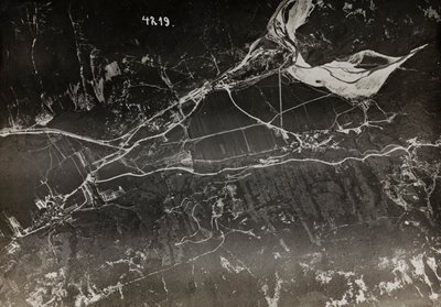 Album "Min verdenskrig - minder om den sydvestlige front i Kärnten, Italien, Trentino-Alto Adige) 31/03/1915-12/11/ 1918 - Josef Zohles Wien ": arial view of the Italian t af Josef Zohles