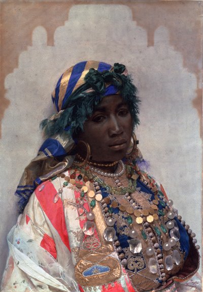 A Tangerian Beauty, ca. 1876 (wc på papir) af Josep Tapiro Baro