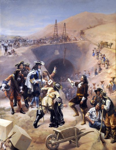 Byggepladsen ved Canal du Midi af Joseph-Noel Sylvestre