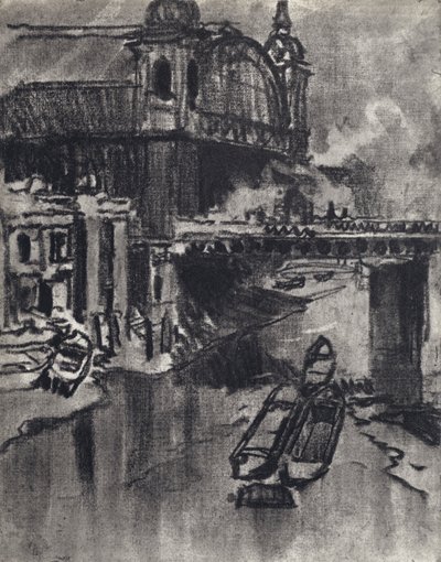Cannon Street Station (litho) af Joseph (after) Pennell