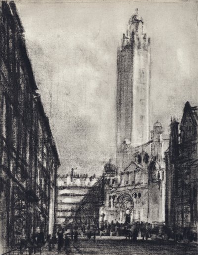 Katedralen, Westminster (litho) af Joseph (after) Pennell