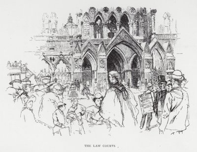 Lovdomstolene (litho) af Joseph (after) Pennell