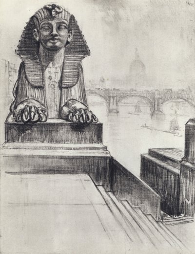 Sfinxen (litho) af Joseph (after) Pennell