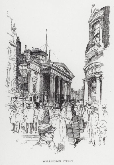 Wellington Street (litho) af Joseph (after) Pennell