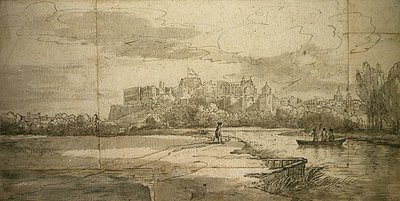 Windsor Castle (pen og blæk med vask på papir) af Joseph (attr. to) Farington
