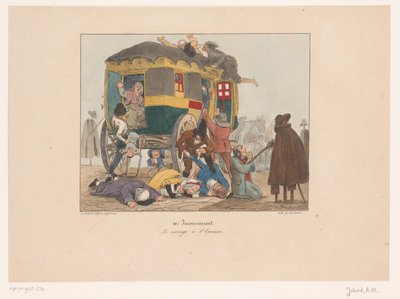 Omnibus med passagerer bliver bestjålet Le courage à l