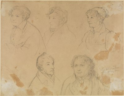 Fem portrætter af Joseph Anton Koch