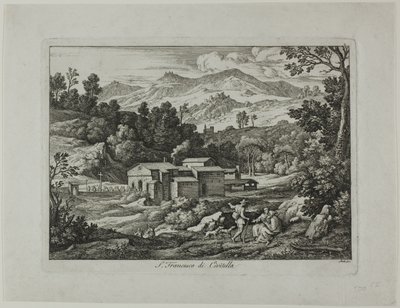 Klosteret San Francesco di Civitella i Sabinebjergene af Joseph Anton Koch