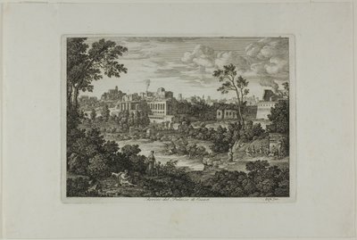 Ruinerne af Cæsarernes Palads, planche 18 fra Die Römische Ansichten af Joseph Anton Koch