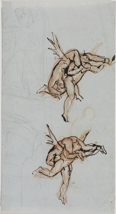 Studie af byrådsmedlemmet fra Lucca (Dantes »Inferno«, sang 21, vers 34) af Joseph Anton Koch