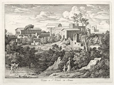Udsigt over San Vitale, Rom af Joseph Anton Koch