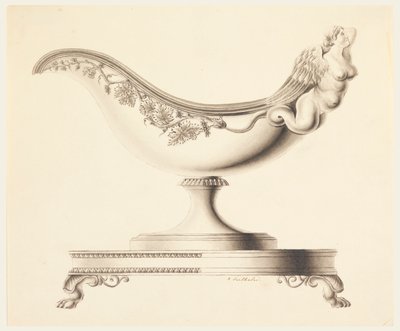 Design til en saucebåd af Joseph Anton Seethaler Ii