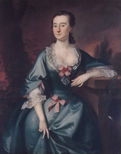 Mrs. David Chesebrough, 1754. af Joseph Blackburn