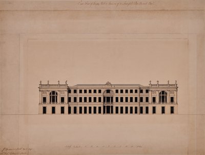Østfronten af Langley Hall i Kent af Joseph Bonomi