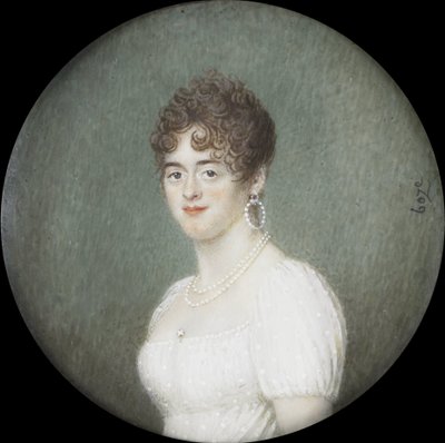 Portræt af Cornelia Pull (d 1809). Hustru til Gerrit Jan van Houten af Joseph Boze