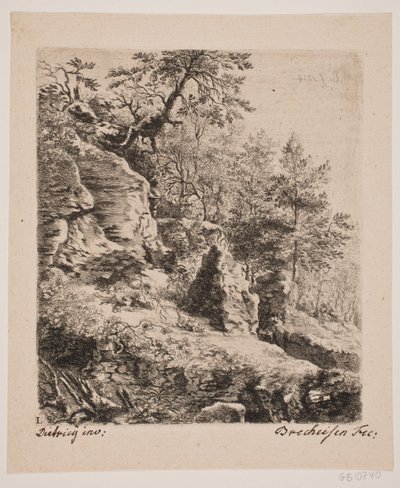 Klippelandskab af Joseph Brecheisen