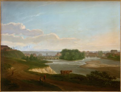 Udsigt over München med Isar af Joseph Carl Cogels