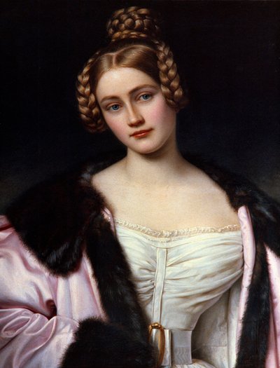 Portræt af Caroline Grafin. Maleri af Joseph Karl Stieler (1781-1858) Ec. Alle af Joseph Carl Stieler