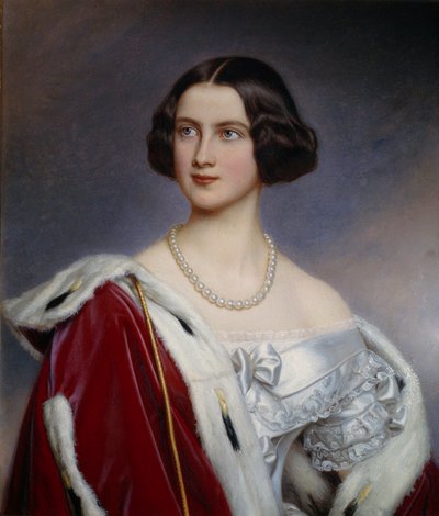 Portræt af prinsesse Mary af Preussen (1825-1889) Maleri af Joseph Karl Stieler (1781-1858) (ec.all.) 1800-tallets München. Chateau De Nymphenburg af Joseph Carl Stieler