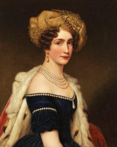 Prinsesse Augusta af Bayern (1788-1851), hertuginde af Leuchtenberg, ca. 1825 (olie på lærred) af Joseph Carl Stieler
