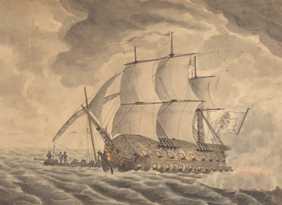 Uønsket skib ansat mod Gibralter.. Enkelt uønsket skib af Joseph Cartwright