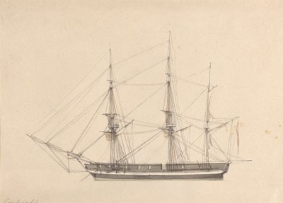 Set fra siden af Single Barque af Joseph Cartwright
