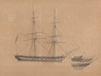 Set fra siden af Single Brig and Bue of Another af Joseph Cartwright