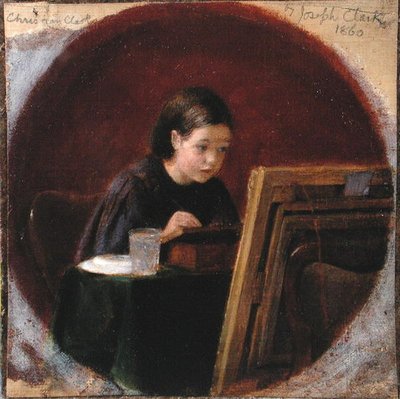 Portræt af Christina Mary Clark, ca. 1860 (olie på lærred) af Joseph Clark
