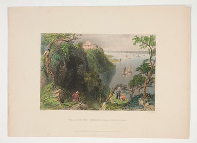 Villa på Hudson, nær Weehawken, illustration til Nathaniel Parker Willis af Joseph Clayton Bentley