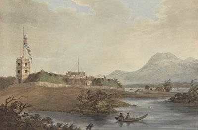 Fort Marlborough, Benkulen, Sumatra, 1799 af Joseph Constantine Stadler