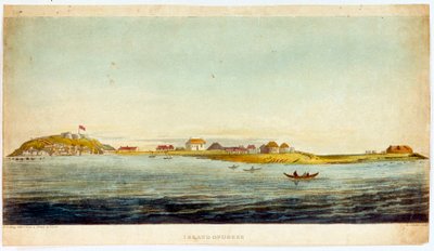 Øen Goree (farvelagt akvatinte) af Joseph Constantine Stadler