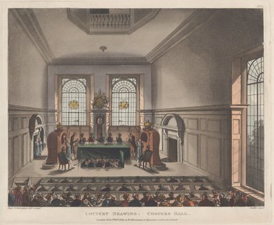 Lotteritegning, Coopers Hall, 1. februar 1809., 1. februar 1809. af Joseph Constantine Stadler
