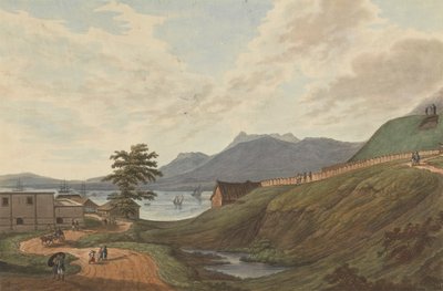 Spongy Lampu Hills Fort Marlborough, Bengkulu, Sumatera, 1799 af Joseph Constantine Stadler