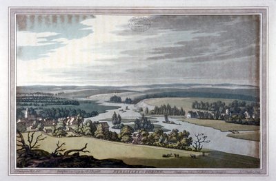 Udsigt over Streatley og Goring i Berkshire og Oxfordshire, 1793 af Joseph Constantine Stadler