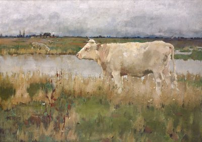 A Lincolnshire Pasture, ca. 1882-3 (olie på lærred) af Joseph Crawhall