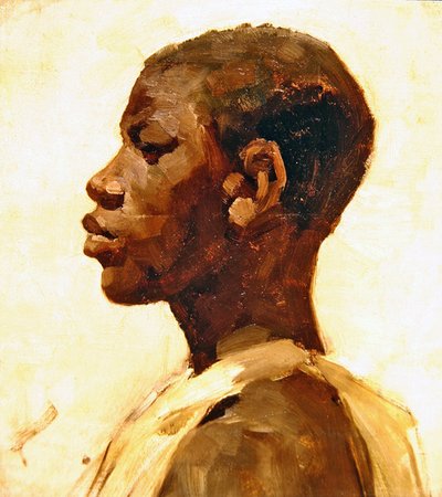 Head of a Negro (olie på lærred) af Joseph Crawhall
