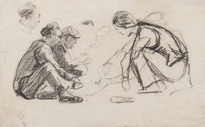 Siddende figurer af Joseph Crawhall
