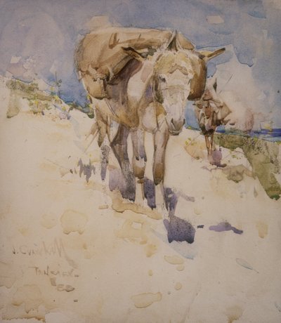 Tanger (wc på papir) af Joseph Crawhall